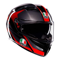 AGV K3 Striga Matt Black Grey Red Helmet