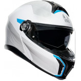 AGV Tourmodular Frequency Light Grey Blue Helmet