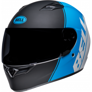 Bell Qualifier Ascent Matt Black Cyan Blue Helmet