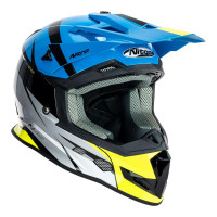 Nitro MX700 Youth Recoil Blue Black Grey Fluro Helmet