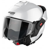 Nolan N120-1 Flip Over Metal White Helmet