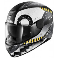 Shark D-SKWAL Saurus Matt Black White Helmet - MEDIUM