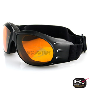 Bobster Cruiser Goggle, Black Frame, Anti-fog Amber Lens